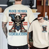 Custom Year Est.1969 Generation X 2 Side Shirt - Vintage 90s GenX 1965-1980 Skull T-shirt -GenX Skull T-shirt Style001