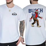 Christmas Shirt, Busch Light Christmas Bigfoot 2 Sided T-shirt, Casual Menswear, Classic Cotton Top, Soft Fabric Shortsleeve Shirt