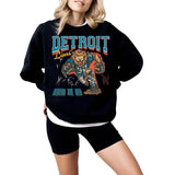 Detroit Football Sweatshirt/ Lions Football Crewneck/ Bootleg Detroit Football Shirt/ Detroit Sports Sweatshirt Detroit Football Shirt