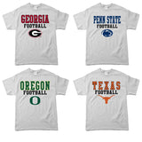 ASH T-SHIRT Vintage NCAA Football College 90S All Teams Pullover Long Sleeve Sweatshirts t shirt Menswear Casual Top Streetwear