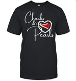 Chucks and Pearls 2021 Valentine Heart HBCU Red Gift shirt