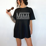 Checkered Mama Letteing - T-Shirt, Mother's Day, Mama Tee, Bright Graphic, Funny Apparel, Gift Idea, Relaxed Fit, Casual Apparel, Cute Top, Great with