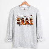 Coffee Horror Movies Halloween Crewneck Sweatshirt Hoodie Tshirt, Halloween 2024 Gifts