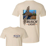 Busch Light Beer , Busch Light t-shirt with duck print 2 sides,  Casual Graphic Round Neck T-shirt for Summer, Fashion Top for Daily Wear Style001