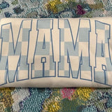 Blue Mama checkered varsity letter Tshirt Sweatshirt