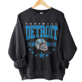 Detroit Football Sweatshirt, Vintage Style Detroit Football Crewneck, Football Sweatshirt, Detroit Crewneck, Football Fan Gifts