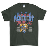 1998 NCAA Kentucky Champions T-Shirt, graphic vintage sports tees for men Style001