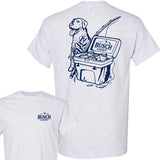 Busch Light Fishing Scene With Dog & Cooler 2 sided T-Shirt, Hunting T-Shirt, For Men, For Women Style001