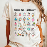 Coping Skill Alphabet Shirt, Speech Therapy Shirt, Slp Sped Teacher Shirt, School Counselor Shirt, Occupational Therapy, Psychologist Shirt Casual Com