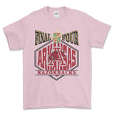 1994 NCAA Final Four Arkansas Championship T-Shirt, graphic vintage sports tees for men