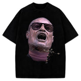 Dwyane Wade Statue Funny Parody Miami Basketball D Wade Lebron James Chris Bosh Custom Graphic Tee T-Shirt Streetwear Vintage Style001