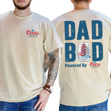 Coors Lite Dad Bod Powered By Coors Light T-shirt 2-Sided, Beer Drink Shirt, Drinking Tees For Men, Funny Drink Top for Daddy, Classic Cotton Menswear Style001