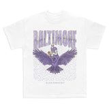 Baltimore football, Deadman's Raven Graphic T-Shirt, Full Cotton, Men's Top Women's Top, American Football Team, For Men And Women Fabric Menswear Retro Print Womenswear