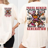 Custom Gen X Skull and Beer Shirt: Raised On Hose Water, Humorous Vintage Style Tee for Generation X