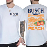 Busch Light Peach Scenic 2 Sided T-Shirt, Beer Drinking Gift For Men, Drink Shirt, Unisex Drinker Tee, Soft Fabric Casual Menswear, Classic Cotton Top Style001