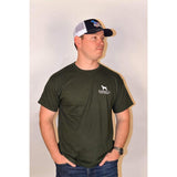 Ducks and Bucks - Mallard Duck and Whitetail Buck Hunting T-Shirt - Green Classic Cotton Style001
