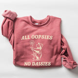 All Oopsies No Daisies, Cute Bear Sweatshirt Casual Comfort Womenswear ComfortableÂ Graphic