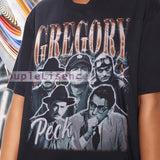 Bootleg Gregory Peck Vintage Shirt Gregory Peck Homage Retro Gregory Peck Tees Gregory Peck 90S Sweater Gregory Peck Merch Gift, Unisex Cotton Graphic