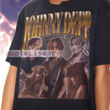 Bootleg Johnny Depp Vintage Shirt Johnny Depp Homage Fan Tees Johnny Depp Homage Retro Johnny Depp Graphic 90S Johnny Depp Merch, Unisex Cotton Graphi