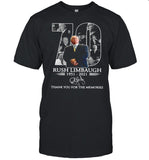 70 Rush Limbaugh 1951-2021 Thanks For The Memories Signature shirt