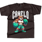 Canelo Tedy Bear Shirt, Saul Canelo Alvarez Boxing Bear Short Sleeve T-Shirt All Sizes Classic Cotton Fabric Menswear