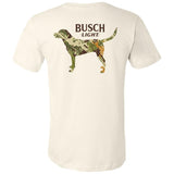 Camo Dog 2-sided T-shirt, Casual Graphic Round Neck T-shirt for Summer, Beer Party Summer Shirt, Fashion Top for Daily Wear, T shirt For Men And Women