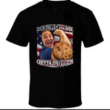 Double Chunk Chocolate Cookie Costco Guys Rizzler Meme Joke Gift T-Shirt, 100% Cotton, Crew Neck, Slight Stretch, Breathable & Wear-Resistant, All-Sea