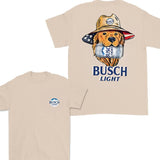 Busch Light Golden Dog Hunting 2 Sided T-shirt, Busch Light Hunting Dog Shirt For Men and Women, Unisex Outdoors Funny Beer Printed T-shirt Style001