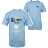 Corona Extra Label Light Blue - 2 Side T-shirt - Cross-gender Fashion - Mix And Match - Extended Size Range - Choose Your Color - Find Your Look Style001