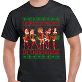 Christmas Ho's in this house- Men's Funny T-Shirt - Ugly Sweater Style - Menswear, Cotton christmas sweatshirt meme Top Sport Casual Shortsleeve Crewn