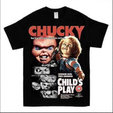 Chucky Child's Play Horror Movie T-Shirt Movie Fans Black Shirt