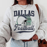 Dallas Vintage Football Crewneck Sweatshirt, Classic Football Gift for Fans, Unisex Sweatshirt, Collection Comfort Wear for Men, Women, Style