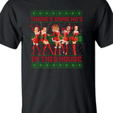 Christmas Ho's in this house- Men's Funny T-Shirt - Ugly Sweater Style - Menswear, Cotton christmas sweatshirt meme Top Sport Casual Shortsleeve Crewn