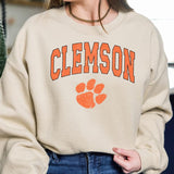 Clemson Tigers Vintage Football NCAA Trendy Sweatshirt, Clemson University Unisex Football NCAA Shirt, Gift For Men, Gift For Girls, Crewneck, Cotton,