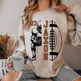 Custom Name And Number Football Sweatshirt, Football Mom Shirt, Personalized Football Mom, Game Day Shirt, Football Season, Gift For Player Shirt, Ful