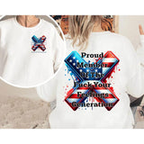 Custom Year Gen X 2 Side T-shirt, 1965-1980 Proud Member Of The Fck Your Feelings Gen X Flag Shirt, Flag Generation Shirt