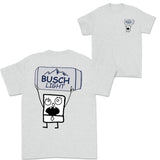 Doodlebob Busch Light Beer Essential 2 Sided T-Shirt  Funny Drinking T-Shirt  Summer T-Shirt  Full Color  Unisex  Perfect Gift for Men & Women Style001