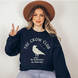 Crow club reading shirt gothic love reading sweatshirt dark academia teacher gift light academia vintage clothing literary book lover gift