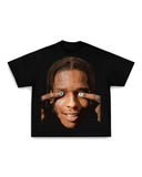 BIG FACE ASAP TEE Print Short Sleeve T-Shirt Menswear Top Man Tshirt Streetwear Crewneck Tropical Shortsleeve