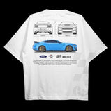 Drive in Style Car-Themed T-Shirts, Mustang Shelby GT500 WHITE T-Shirt, Mustang Shelby GT500 Technical Specs T-Shirt, Racing Shirt, Sport Car Shirt