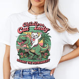 Childless Cat Lady Vintage T-Shirt, Against Fascism Shirt, Rocker Tee, Vote 2024, Feminist Voting Shirt, Pro choice, Liberal Tee Top Womenswear