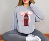 Co ca Cola Zero Pink Bow Sweatshirt, Co ca Cola Shirt, Coke Zero Crewneck, Co ca Cola Zero Lover, Coke Lover Sweater, Diet Coke Trending, Diet Coke Be