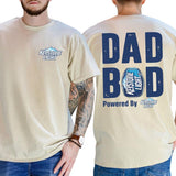 Dad Bod Powered By Keystone Light T-shirt 2-Sided, Men's Beer Drink Tee, Drinking Shirt, Funny Drink Tee for Daddy, Casual Classic Cotton Menswear Style001