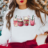 Cute Coffee Valentines Crewneck Sweatshirt, Hoodie, T-shirt