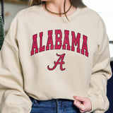 Alabama Vintage Football NCAA Trendy Sweatshirt, University of Alabama Unisex Football NCAA Shirt, Gift For Men, Gift For Girls, Crewneck, Cotton, Swe