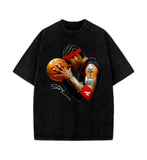 Allen Iverson The Answer Sixers 90's Basketball Vintage Streetwear Style T-Shirt Crewneck Cotton Menswear Top Style001