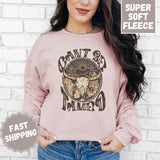 Can't Be Tamed Crewneck Sweatshirt, Womenswear Soft Printed Sweatshirt, Country Music Cozy Oversized Top Fleece Day