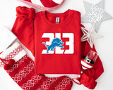 Detroit Football Sweatshirt, Li0ns Football Outfit, Game Day Pullover, Detroit Football Sweaters, Men Clothing, Gift for Him Sweatshirt