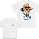 Busch Light Golden Dog Hunting 2 Sided T-shirt, Busch Light Hunting Dog Shirt For Men and Women, Unisex Outdoors Funny Beer Printed T-shirt Style001