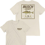 BUSCH LIGHT, BUSCH LIGHT FISHING WALLEYE T-SHIRT, For Men, For Women, Casual Graphic Round Neck T-shirt for Summer, Fashion Men's Top for Daily Wear Style001